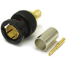 COAX CONNS 10-005-W126-FE BNC 12G UHD Male cable, crimp, 75 ohm, black, Belden 1505F (pack of 100)
