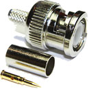 COAX CONNS 10-005-A3-AH BNC Male cable, crimp, 50 ohm, groups D/G/V (pack of 100)