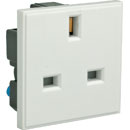 RPP EASYCLIP MODULE PE501 13A UK socket, full module, white