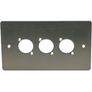 CANFORD F3SN CONNECTOR PLATE 2-gang, 3 mounting holes, satin nickel