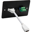 CANFORD CONNECTOR PLATE UK 2-Gang - AV Connections, HDMI, VGA and 3.5mm jack, black