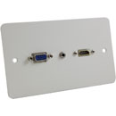 CANFORD CONNECTOR PLATE UK 2-Gang - AV Connections, HDMI, VGA and 3.5mm jack, white (ex demo)
