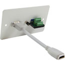 CANFORD CONNECTOR PLATE UK 2-Gang - AV Connections, HDMI, VGA and 3.5mm jack, white (ex demo)