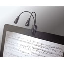 K&M 12244 DOUBLE2 LED FLEXLIGHT GOOSENECK LAMP Spring clamp, battery/mains, 2x 2 LED, 2x 1300 lux