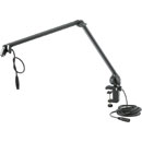 K&M 23860 ADJUSTABLE MIC ARM Internally wired, 460 to 960mm extension, 1.5kg capacity, black