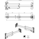 YELLOWTEC M!KA YT3629 MONITOR ARM XL Folding, 700mm radius, supports 10kg, black