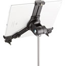 K&M 19790 TABLET HOLDER 3/8-inch thread mount, 222-334mm x 128-232mm range, black