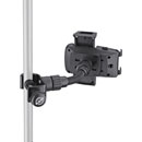 K&M 19745 SMARTPHONE HOLDER Pole-mount clamp, 44-84mm width, black