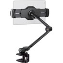 K&M 19805 TABLET HOLDER Desk-mount clamp, 130-224mm width, black