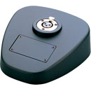 K&M 29390 GOOSENECK TABLE BASE 3-pin XLR input, 3-pin XLR output, removable plate, black