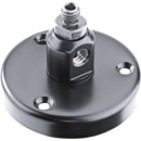 K&M 221 C TABLE MOUNT FLANGE Round steel base, 4mm cable entry hole, 39mm height, black