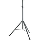 K&M 21435 LOUDSPEAKER STAND Floor, folding legs, up to 50kg, 1430-2240mm, black