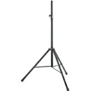 K&M 21436 LOUDSPEAKER STAND Floor, folding legs, up to 40kg, 1430-2240mm, black
