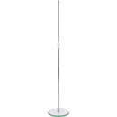K&M 26150 MIC STAND Round glass base with anti-vibration rubber feet, 870-1570mm, chrome-plated