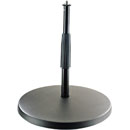 K&M 23320 MIC STAND Low-level, round cast-iron base, anti-vibration insert, 217-347mm, black