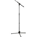 K&M 27195 BOOM STAND Folding legs, 900-1600mm, two-piece 425-725mm boom, plastic base, black