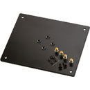 K&M 26792 BEARING PLATE 240 x 5 x 200mm, 1.8kg, 4off rubber feet and spikes included, black