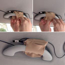 URSA POPPER POUCH With press fasteners, horizontal/vertical, medium, beige