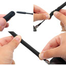 URSA FOAMIE FLEX ANTENNA SAVER 13cm, 4mm internal diameter, black (pack of 4)