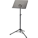 K&M 11940 ORCHESTRA MUSIC STAND Black, with perforated steel desk, 740-1270mm