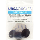 URSA SOFT CIRCLES MICROPHONE COVER Soft fabric, brown (pack of 15 Circles/30 Stickies)