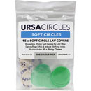 URSA STRAPS SOFT CIRCLES MICROPHONE COVER Soft fabric, green (pack of 15 Circles/30 Stickies)