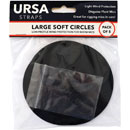 URSA LARGE SOFT CIRCLES MICROPHONE COVER Soft fabric, black (5 Circles/10 rubber bands)