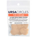 URSA FUR CIRCLES MICROPHONE COVER Long fur, beige (pack of 9 Circles/30 Stickies)