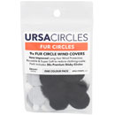URSA FUR CIRCLES MICROPHONE COVER Long fur, black (pack of 9 Circles/30 Stickies)