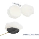 URSA FUR CIRCLES MICROPHONE COVER Long fur, white (pack of 9 Circles/30 Stickies)