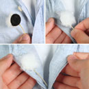 URSA FUR CIRCLES MICROPHONE COVER Long fur, white (pack of 9 Circles/30 Stickies)