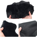 URSA FURTANGLES MICROPHONE COVER Long fur, 60 x 15cm piece, black