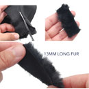 URSA FURTANGLES MICROPHONE COVER Long fur, 60 x 15cm piece, black