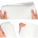 URSA FURTANGLES MICROPHONE COVER Long fur, 60 x 15cm piece, white