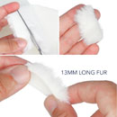 URSA FURTANGLES MICROPHONE COVER Long fur, 60 x 15cm piece, white