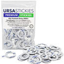 URSA PREMIUM STICKY ZEROS ADHESIVE TAPE Hypoallergenic, 24mm diameter, 14mm centre hole (pack of 60)