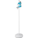 K&M 80310 DISINFECTANT STAND Floor standing, with bracket, round base, drip cup, 1020mm, white