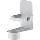 K&M 80330 DISINFECTANT HOLDER Wall mount, drip cup, white