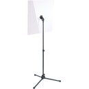 K&M 11903 PROTECTIVE SHIELD Stand mounted, 600x600mm clear acrylic shield, 1075-1600mm height