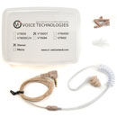 VOICE TECHNOLOGIES VT600T EARPHONE Coiled tube, stereo 3.5mm jack, beige