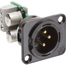 RDL AMS-XLRMA MODULE 3-pin male XLR connector, selectable mic/line level, 55Vdc phantom block