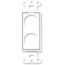 RDL D-D2 PLATE Double, top/bottom hole position, white