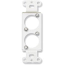 RDL D-D2 PLATE Double, top/bottom hole position, white