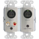 RDL DDS-RN31 DANTE INTERFACE Bi-directional, mic/line, 4x4, XLR/RCA/3.5mm jack in, PoE, silver