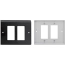 RDL EP-2B COVER PLATE Double, for square UK/EU backbox, black