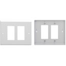 RDL EP-2W COVER PLATE Double, for square UK/EU backbox, white