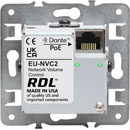 RDL EU-NVC2 NETWORK REMOTE Level control, rotary encoder, LCD display, Dante/AES67, UK/EU fitting