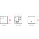 RDL EU-RN02M DANTE AUDIO INTERFACE Output, 2x XLR out, mic level, Dante in, UK/EU fitting