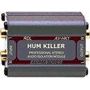 RDL AV-HK1 HUM KILLER AUDIO ISOLATION TRANSFORMER Stereo, RCA (phono) I/O, mini jack adapter cables