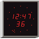 WHARTON 4900N.02.R.FP.UK CLOCK 20mm red characters, flush panel mount, mains powered